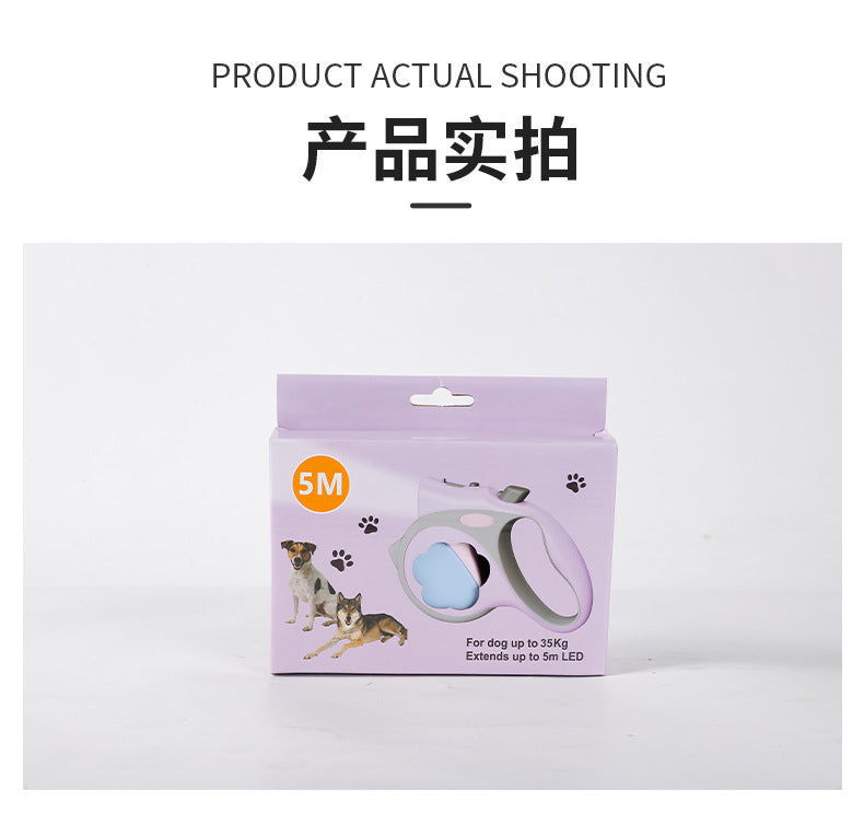 Cross-Border Hot-Selling Dog Leash Harness Outdoor Dog Walking Automatic Retractable Leash Corgi Shiba Inu Wholesale