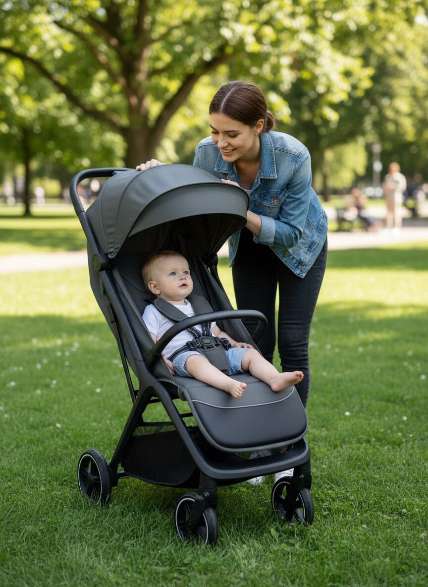 2025New Baby Stroller, Can Sit and Lie, Lightweight, One-Click Folding, Suitable for Air Travel, Baby and Toddler Stroller