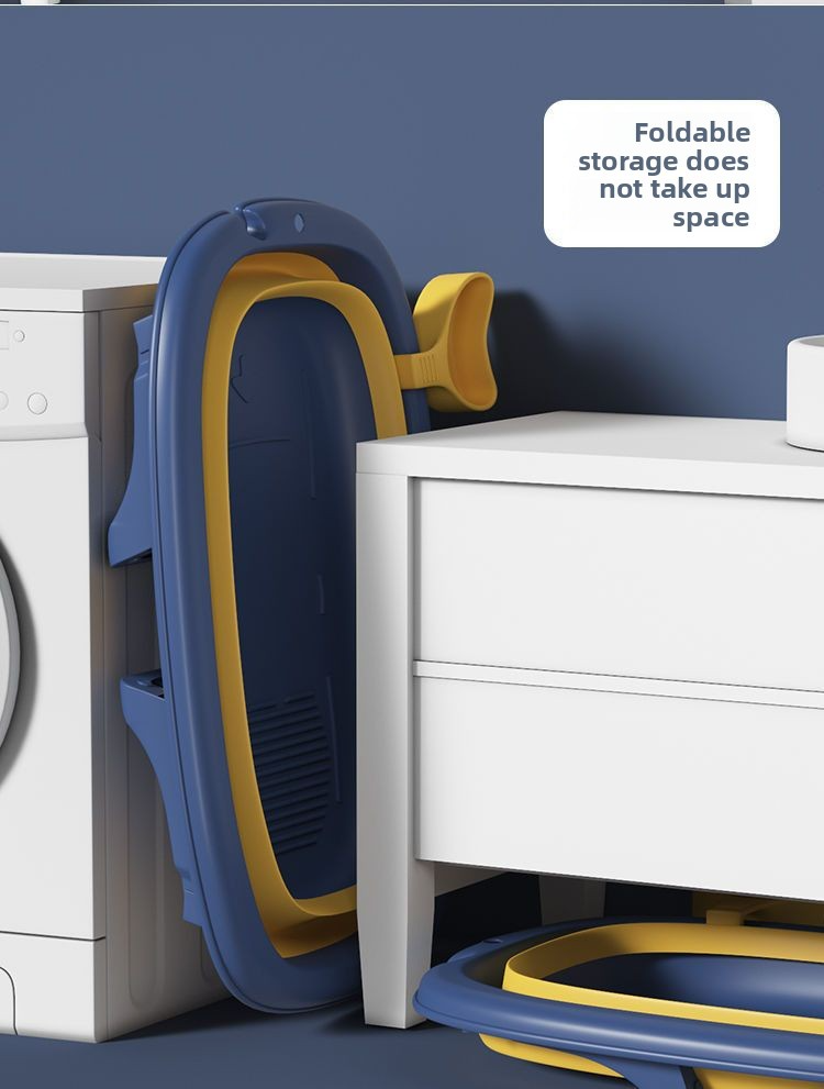 Baby Bath Tub Foldable Bathtub for Infants, Small Bath Bucket for Children to Sit and Lie, Home Use Newborn Baby Supplies