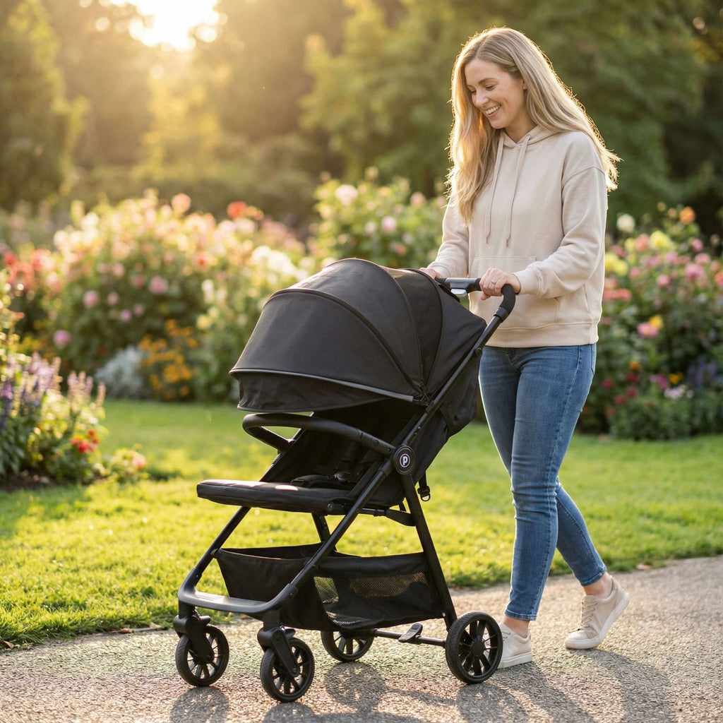 High View Two-Way Convertible Baby Stroller Foldable Lightweight Newborn0-4Baby Stroller for 1-Year-Olds