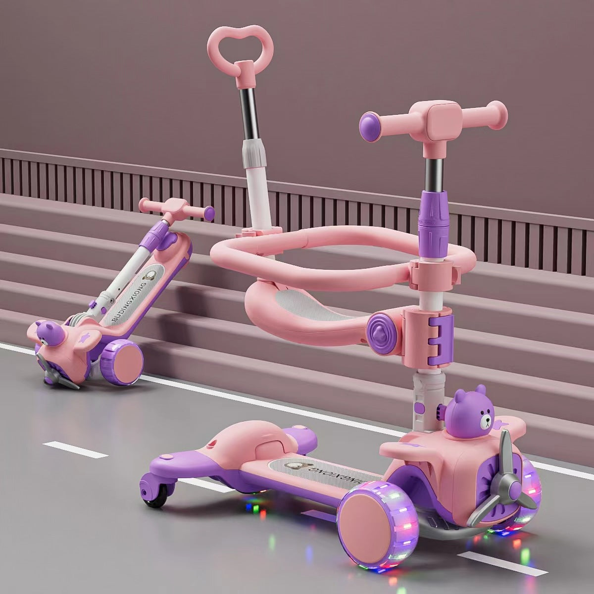 New Scooter Children1-3-6-12Foldable 3-in-1 Scooter for Boys and Girls