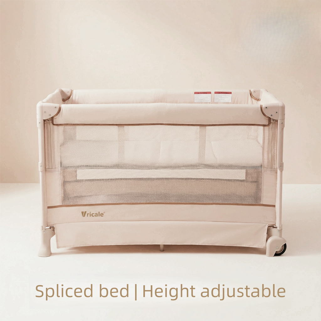Infant bed 0 formaldehyde environmental protection material, seamless joint large bed + universal silent wheels, protect baby sleep.