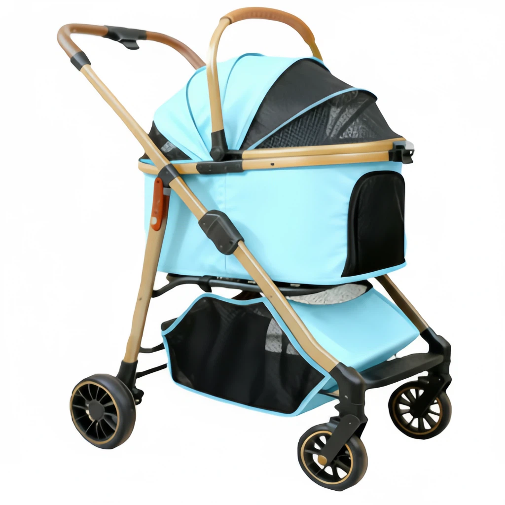 Pet cart  Detachable basket, high landscape design, all-directional silent wheels, good things for pet travel