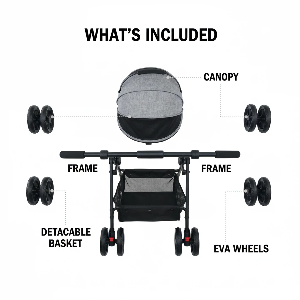 Pet cart  High landscape design + silent wheels, strong load capacity, sufficient space, sun protection, breathable, good quality travel for pets.