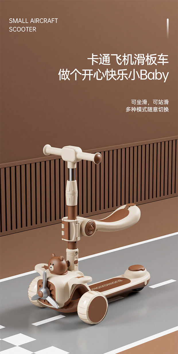 New Scooter Children1-3-6-12Foldable 3-in-1 Scooter for Boys and Girls