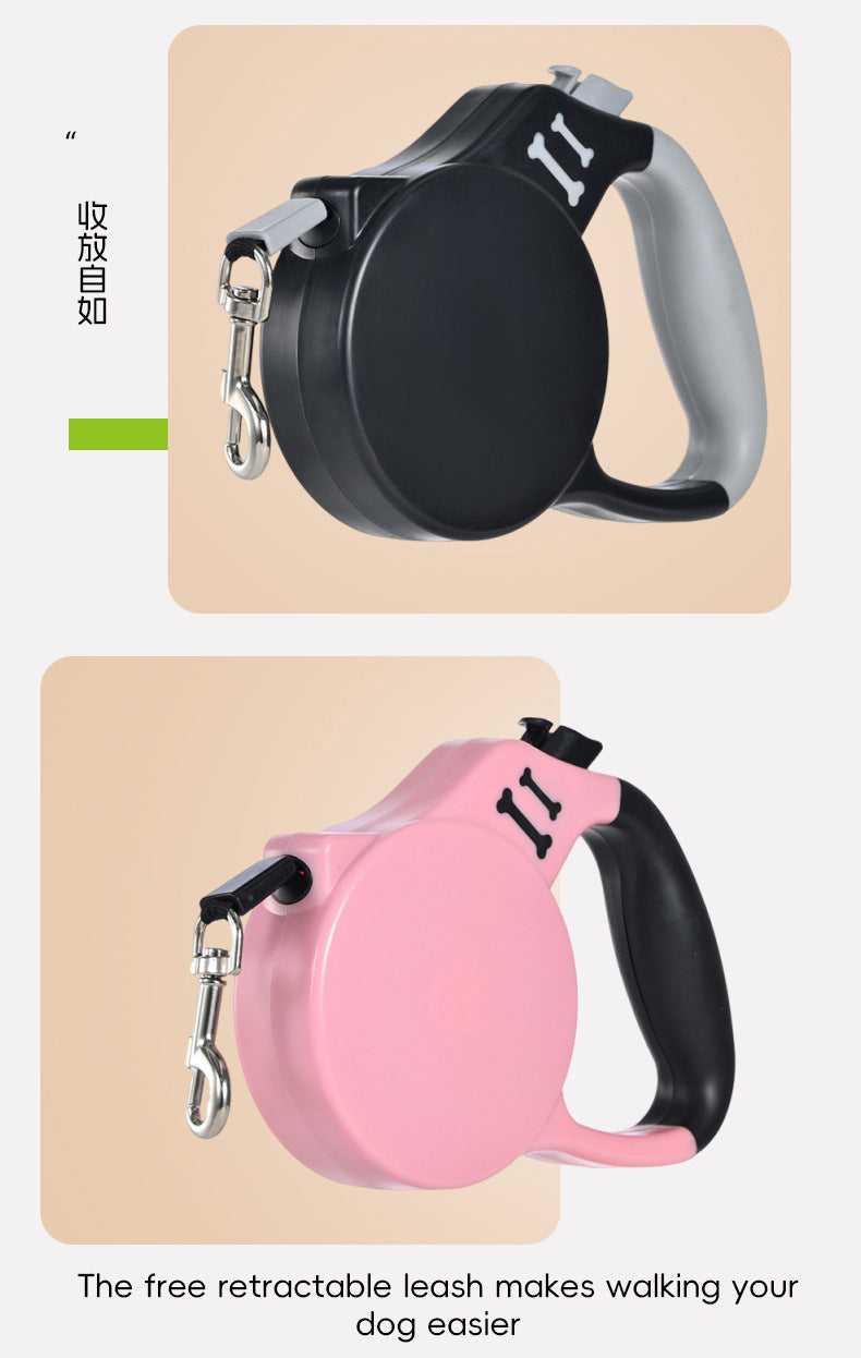 Cross-Border Hot-Selling Dog Leash Harness Outdoor Dog Walking Automatic Retractable Leash Corgi Shiba Inu Wholesale