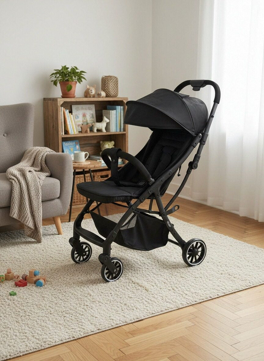 Baby Stroller, Convertible to Sitting and Lying, Lightweight Foldable Portable Baby Umbrella Stroller, Four-Wheel Baby Pushchair