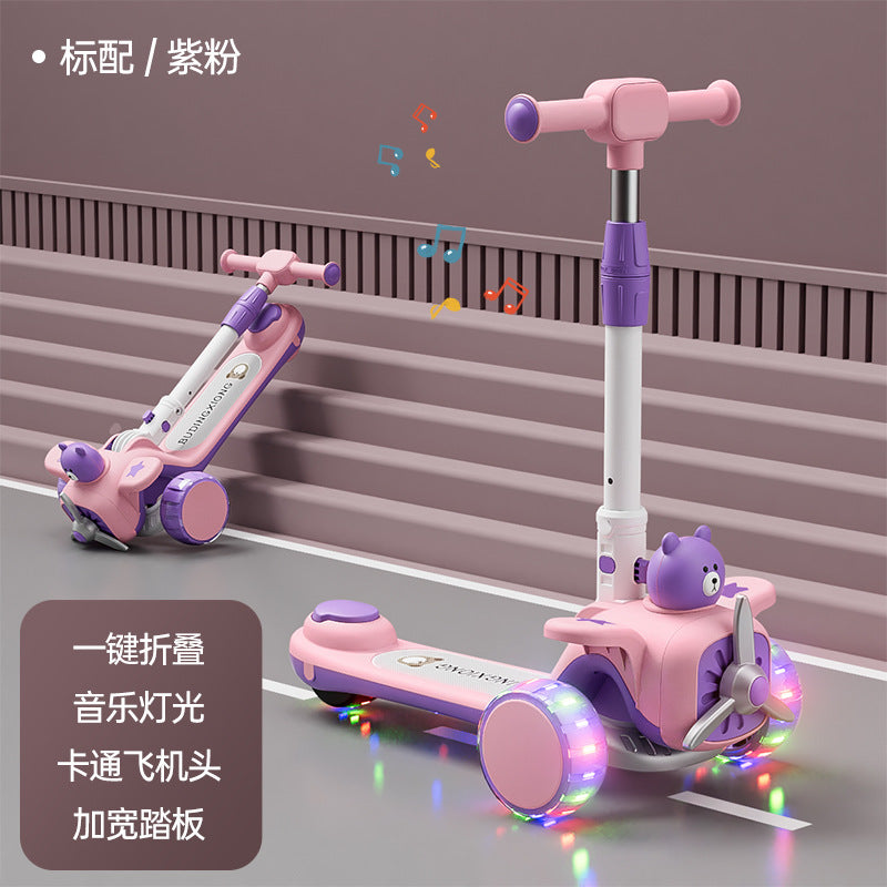 New Scooter Children1-3-6-12Foldable 3-in-1 Scooter for Boys and Girls