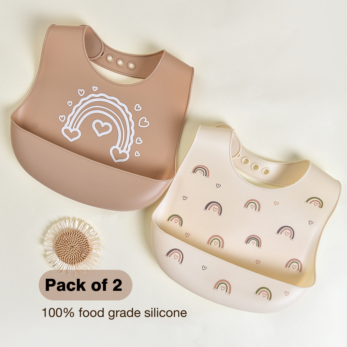 Baby Feeding Bib Waterproof Silicone Baby Food Bib Ultra Soft Portable Infant Children's Bib Anti-dirty Magic Tool
