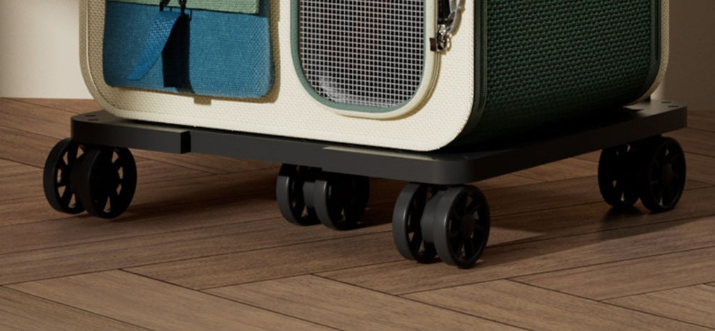 Cat Carrier Outdoor Large Capacity Luggage Multi-Cat Pet Portable Cat Multi-Function Wheeled Trolley Transparent Backpack