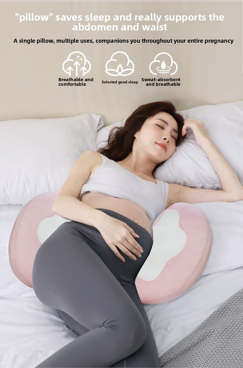Pregnant Women Waist Support Side Sleeping Special Cotton Pillow Leg Clamp Class A Maternal and Infant Pregnancy Breastfeeding U-Shaped Artifact Supplies Cross-Border Winter