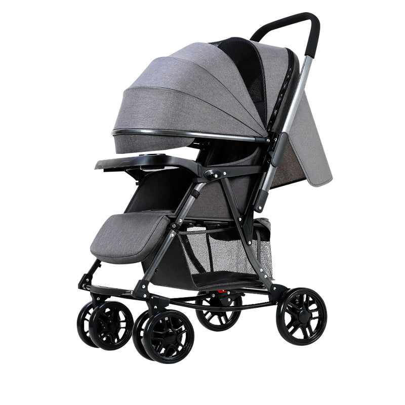 Baby Stroller Can Sit and Lie Multi-Functional One-Button Folding Two-Way Lightweight Baby Stroller Can Become A Rocking Chair